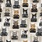 Cat Mugshots GAIL-CD3061 BEIGE from Timeless Treasures by the yard